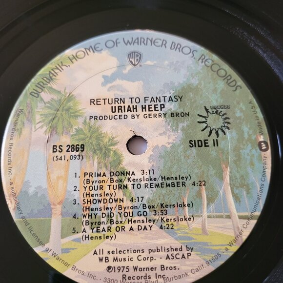 URIAH HEEP Return To Fantasy LP 1975 Mercury Records BS 2869 Hard Rock LPC - Picture 8 of 11